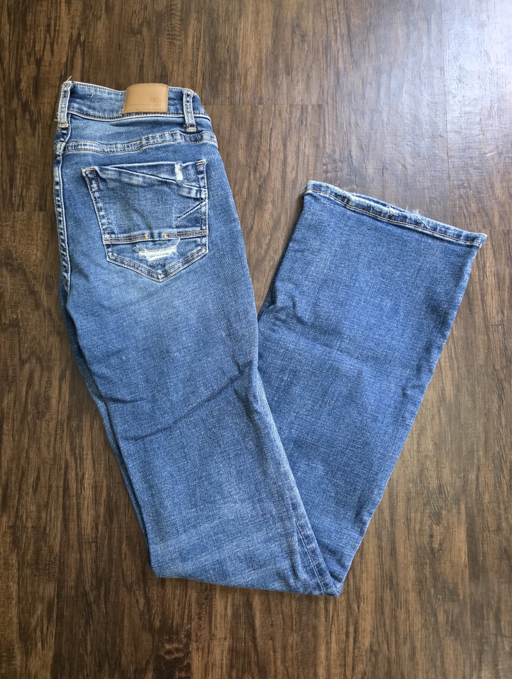 BKE Stella Classic Women's Blue Denim Jeans - Casual Boot Leg 25x33 1/2